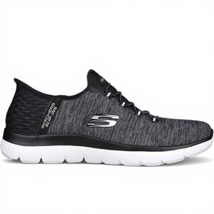 Skechers Summit Dazzling Haze Running Shoes Womens 8 Black Slip In Sneaker‎ NEW